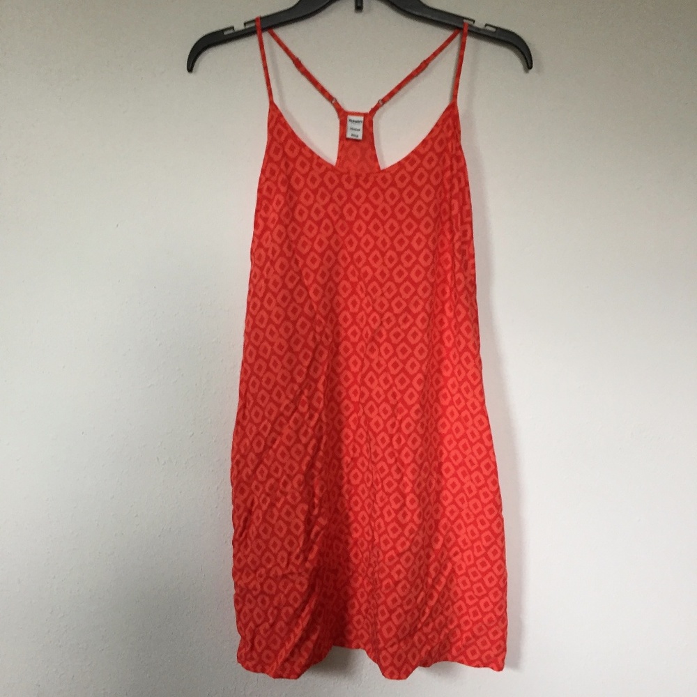 Red Diamond Pattern Racerback Dress